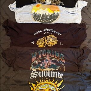 Bundle of‎ 5 women’s Graphic Tees, all fit size XL.. some are L, XL or XXL